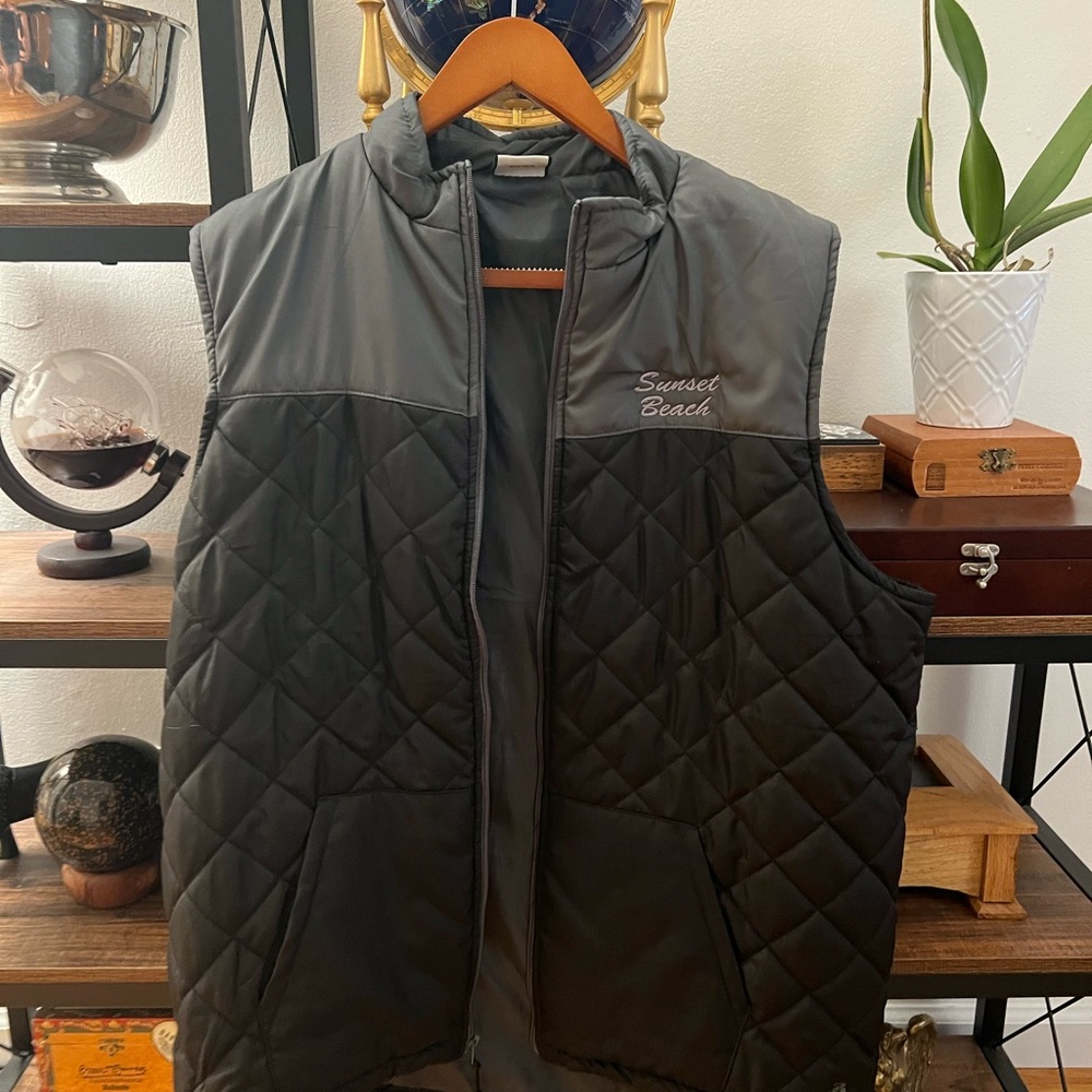 Men's Gray Quilted Vest